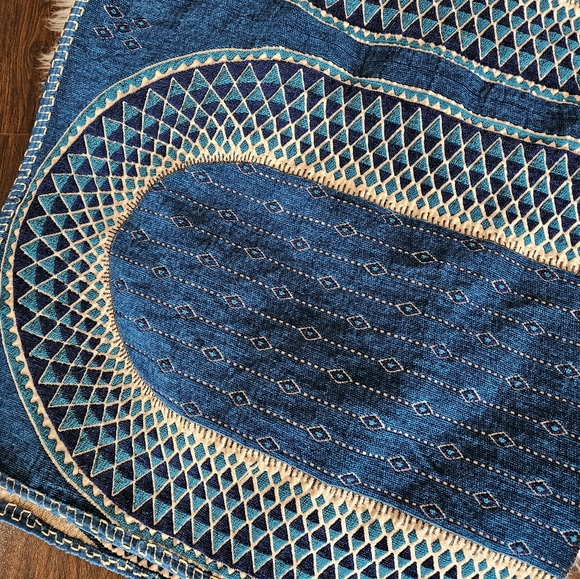 Boho Teal Pattern Table Runner - Picture 3 of 6